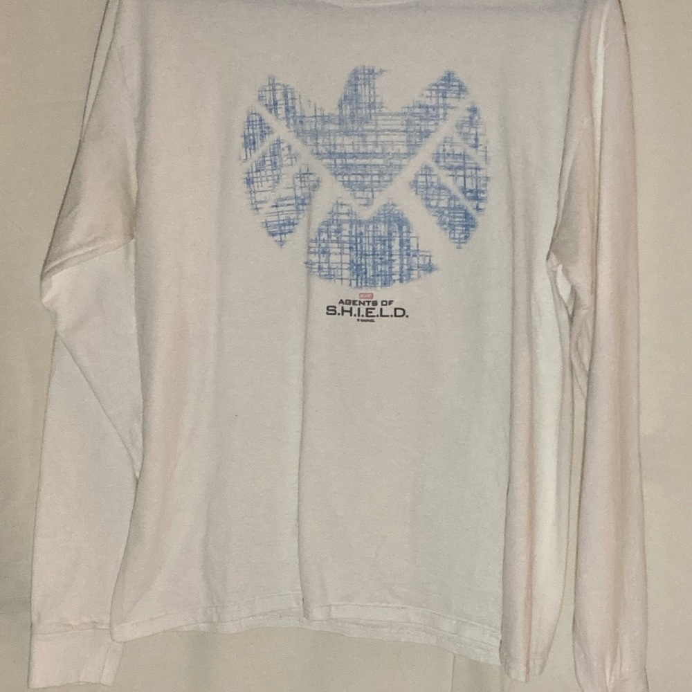 Marvel Agent of Shield White Long Sleeve Shirt